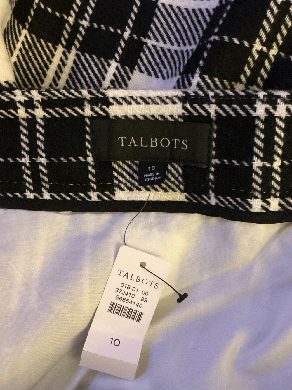 Talbots Fringe Wrap Skirt in Ice Plaid Size 10 - Picture 6 of 9
